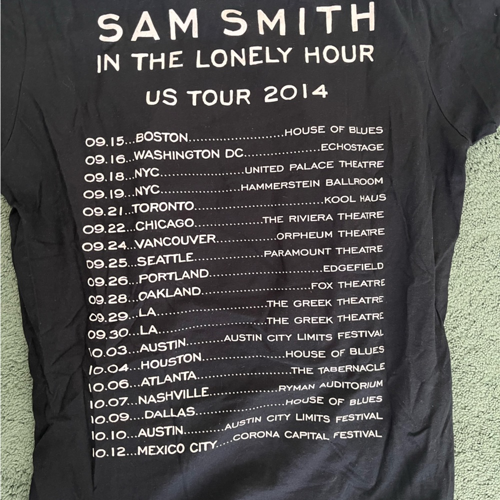 Sam Smith Concert tee - Picture 2 of 2
